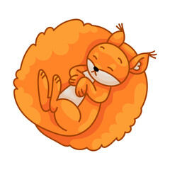 Squirrel Cute Character Sticker