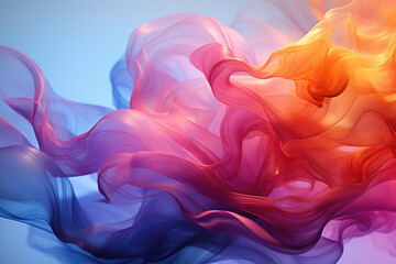 Fototapeta na wymiar Generative AI - Rainbow Colored Smoke, Vibrant and Mesmerizing Wallpaper