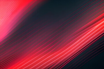 Fototapeta premium Red glowing abstract color gradient wave shape on black grainy background