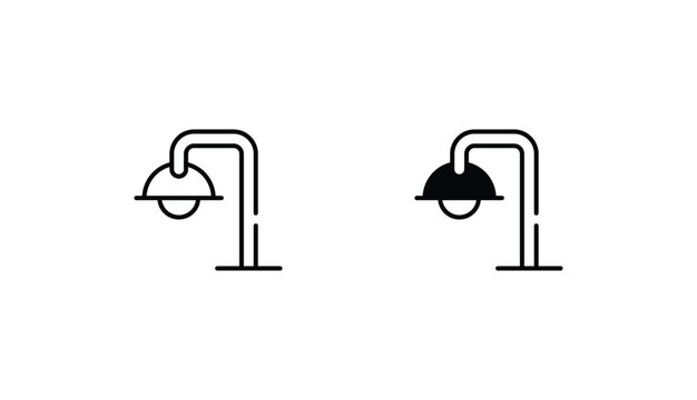 Lamp Icon set. Vector stock illustration.