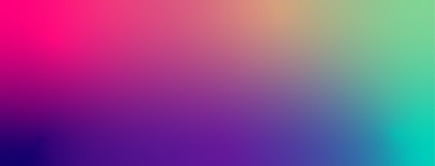 Long banner colorful purple pink green gradient background banner vector template. 