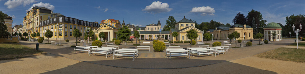 Panoramic view of the Spa town Frantiskovy Lazne in Czech republic,Europe
