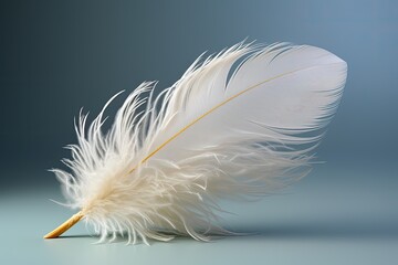 Feather on White - AI Generated