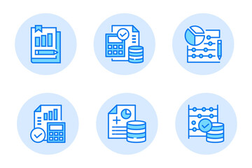 Accounting icon set vector collection for business