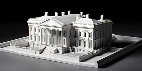 Whitehouse 3D models ready to view - obrazy, fototapety, plakaty