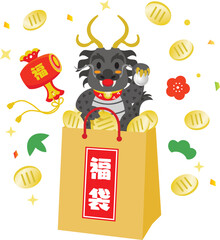 辰年のお正月セールの龍の福袋
