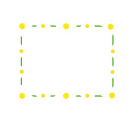 Daisy flowers and vines Frame , 데이지 꽃과 덩쿨이 있는 프레임