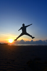 welcome the sunrise on a sunny morning