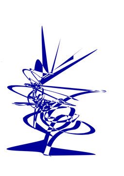 Blue abstract line design