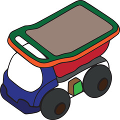 illustration of cart with wheels