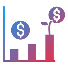 Vector Design Business Growth Icon Style