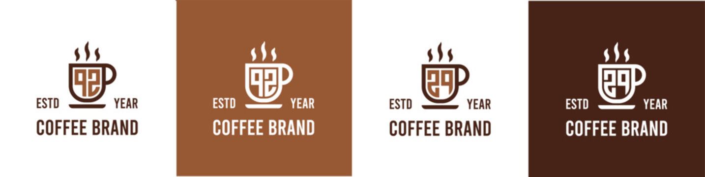 Letter QZ and ZQ Coffee Logo, suitable for any business related to Coffee, Tea, or Other with QZ or ZQ initials.