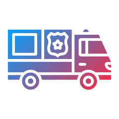 Vector Design Police Van Icon Style
