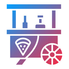 Vector Design Pizza Stall Icon Style