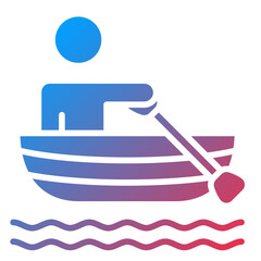 Vector Design Rowing Boat Icon Style © designing ocean