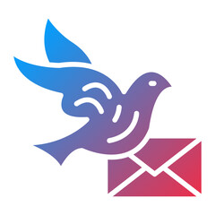 Vector Design Pigeon Post Icon Style