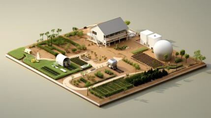 Eco-Friendly Farming: Minimalist design showcasing regenerative practices that promote soil health and reduce environmental impact | generative ai