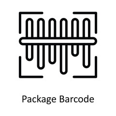 Package Barcode Vector    outline Icon Design illustration. Shipping and delivery Symbol on White background EPS 10 File