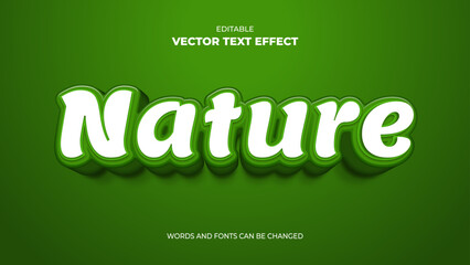 green nature editable text effect