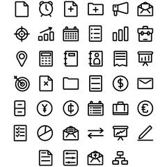 Vector of Work Icon Set. Perfect for user interface, new application.