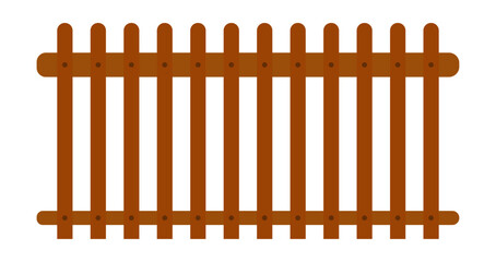 wooden fence isolated on white