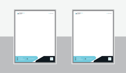  Corporate and creative design template .Clean and simple letterhead layout.
