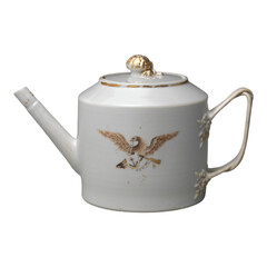 antique vintage teapot isolated background 