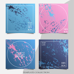 Abstract template collection. Design suitable for social media post and web internet ads. Vector illustration