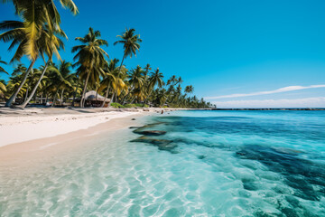 Fototapeta premium Beautiful outdoor tropical beach and sea in paradise island photography
