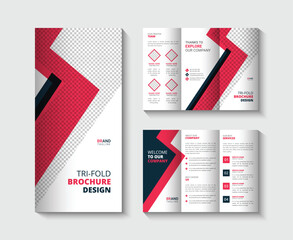 Creative trifold brochure design template