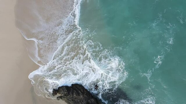 Aerial ocean and coastal beach view in Cabo - HD