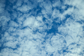 Background of blue sky with white cloud