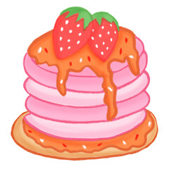 Strawberry pancake