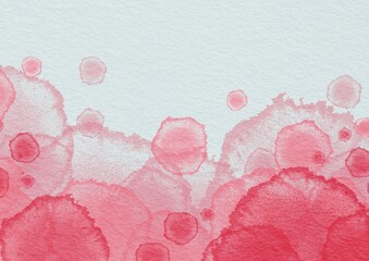 Peach pink color drop on paper background for decoration on Romantic and dessert sweet concept.