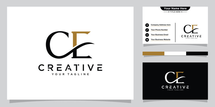 Initial CE, EC Alphabets Letters Logo Monogram