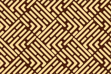 Abstract geometric pattern with stripes, lines. Seamless vector background. Gold and brown ornament. Simple lattice graphic design