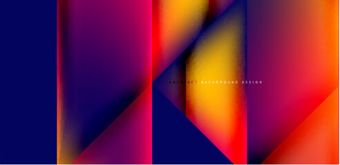 Fototapeta premium Dynamic triangle design with fluid gradient colors abstract background