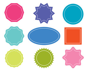 Set of sticker element geometric shape