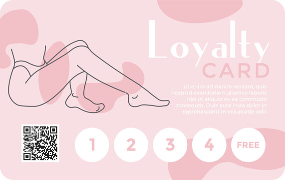 Spa salon or epilation loyalty card vector banner