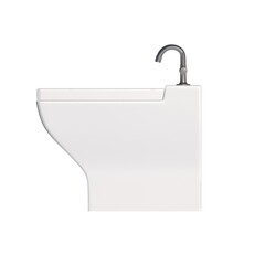 lavatory pan isolated on white background, bidet, 3D illustration, cg render