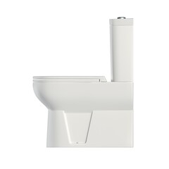 lavatory pan isolated on white background, bidet, 3D illustration, cg render