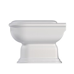 lavatory pan isolated on white background, bidet, 3D illustration, cg render