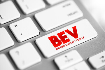 BEV Battery Electric Vehicle - type of electric vehicle that exclusively uses chemical energy...