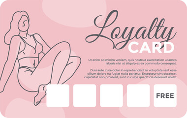 Epilation or beauty salon loyalty card banner