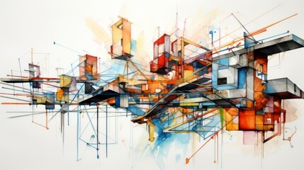 Ecosystem Harmony: An abstract graphic portraying diverse flora and fauna intermingling, illustrating the importance of ecological balance and responsible stewardship | generative ai