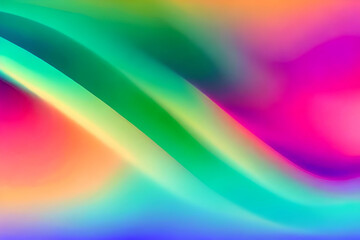 Retro grainy gradient background noise texture effect summer poster design orange teal green pink abstract wave pattern