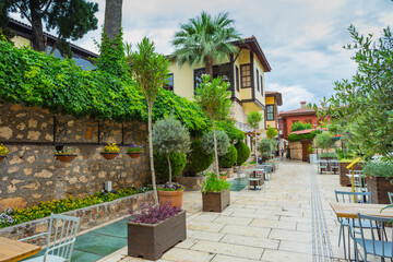 Ancient streets of the old city of Antalya