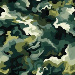 Fototapeta premium Military camouflage seamless pattern. Generative AI
