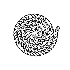 simple coiled rope editable © Marty's Art