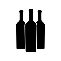 Wine icon vector. Bottle of wine illustration sign. Wine shop symbol or logo.